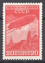1931 USSR Airship Constructing (Deformed Right Frame, Print Error)