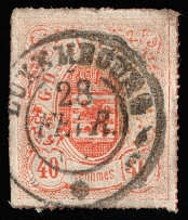 1867 40c Luxembourg (Mi 23a, Canceled, CV $90)