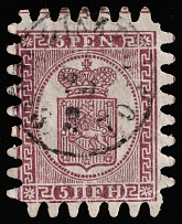 1866 5p Finland, Russian Empire (Mi 5Bx, Canceled, CV $460)