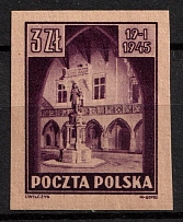 1945 3zl Poland, Republic of Poland (Fi. 365 z1 P4, Proof, MNH)