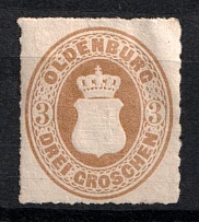 1867 3g Oldenburg, German States, Germany (Mi. 19 B, Sc. 25, CV $70)