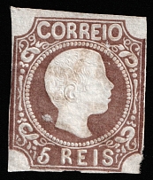 1856 5r Portugal (Mi 9c, CV $720)