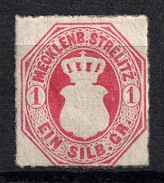 1864 1s Mecklenburg-Strelitz, German States, Germany (Mi. 4, Sc. 4, Signed, CV $230)