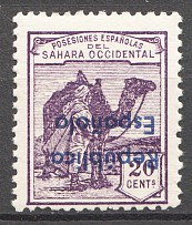 1932 Spanish Sahara Inverted  + Error Color Overprint