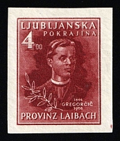 1944 '4' Ljubljana, German Occupation, Germany (Mi. I B, Unissued Stamp, Signed, CV $70, MNH)