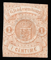 1863 1c Luxembourg (Mi 3, CV $200)