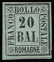 1859 20b Romagna, Italy (Mi 9, CV $240)