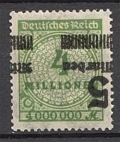 1923 Germany 5 Billions (Inverted Shifted Overpint, Signed, CV $180, MNH)