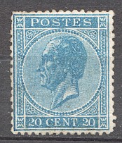 1865-67 Belgium Perf. 14.5 CV $360