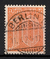 1921 10pf Weimar Republic, Germany, Official Stamp (Mi. 65, Full Set, Canceled, CV $780)