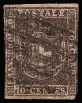1860 10c Tuscany, Italy, Provisional Government (Sc 19a, Wm. 2, Canceled, CV $80)