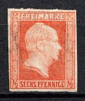 1851 1/2sgr Prussia, German States, Germany (Mi. 1, CV $160)