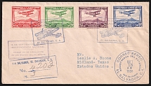 1930 (15 Sep) San Salvador, El Salvador - Midland United States, Registered Airmail First Day Cover (FDC)