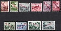 1941 Serbia, German Occupation of Russia, Germany, Airmail (Mi. 16 - 25, Full Set, CV $330, MNH)