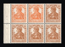 1916-17 German Empire, Germany, Se-tenant, Zusammendrucke, Block (Mi. H - Bl. 12 b a B, Margin, CV $940, MNH)