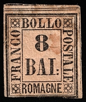 1859 8b Romagna, Italy (Mi 8, CV $250)