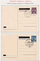 1941 Luxembourg, German Occupation, Germany, Postcards