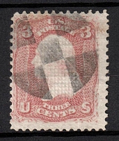 1868 3c Washington, United States, USA (Scott 85, Rose, Canceled, CV $1,100)