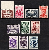 1939 All - Union Agricultural Fair 'New in the Agriculture', Soviet Union, USSR, Russia (Zv. 592 - 601, Full Set, CV $180, MNH)