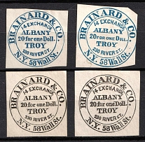 1844 Brainard & Co, New York, United States, Locals (Sc. 24L1 - 24L2)