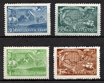 1943 200th Anniversary of the Death of Vitus Bering, Soviet Union, USSR, Russia (Zv. 765 - 768, Full Set, MNH)