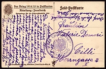 191_ 'Bapaume, Town Hall Tower', World War I Postcard from France to Vienna (Austria)
