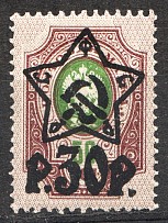 1922 RSFSR 30 Rub (Shifted Background, Print Error, MNH)