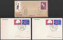 1962-77 Poland, Non-Postal, Cinderella, Stock of Stagecoach Mail and Rocket Mail Cover and Postcards