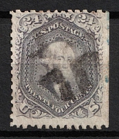 1862 24c Washington, United States, USA (Scott 78, Dark Lilac, Canceled, CV $430)