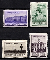 1948 4th Anniversary of the Raising of the Blocade of Leningrad, Soviet Union, USSR, Russia (Zv. 1138 - 1141, Full Set, MNH)
