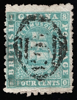 1866-71 4с British Guiana, South America, British Colonies (SG 90, Canceled)