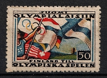 Olympic Games, Finland, Cinderella, Non-Postal Stamp