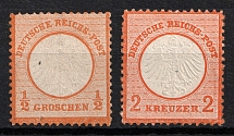 1872 German Empire, Germany (Mi. 14 -15, Signed, CV $540)