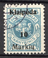 1923 Germany Klaipeda Memel (Missing `Memel`, CV $100, Cancelled)