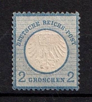 1872 2gr German Empire, Small Breast Plate, Germany (Mi. 5, CV $2,860)
