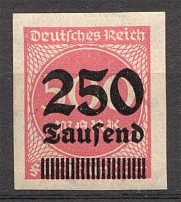 1923 Germany 250.000 Mark (Imperf, Signed, CV $100)