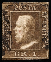 1859 1g Sicily, Italy (Sc 12h, Canceled, CV $240)