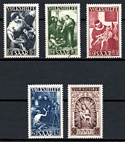 1949 Saar, Germany (Mi. 267 - 271, Full Set, CV $140, MNH)