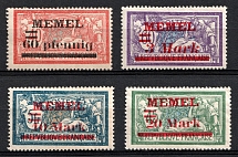 1921 Memel, Germany (Mi. 36 b, 37 b, 38 I PF I a, 39 I, Full Set, CV $50)