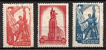 1938 Russia's Participation in the Paris International Exhibition, Soviet Union, USSR, Russia (Zv. 496 - 498, Full Set)