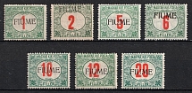 1918 Fiume, Italian Regency of Carnaro, Inter-Allied Occupation, Provisional Issue, Official Stamps (Mi. 4 I - 9 I, 11 I, Signed, CV $110)