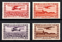 1934 Saar, Germany, Airmail (Mi. 195 - 198, Full Set, CV $40)