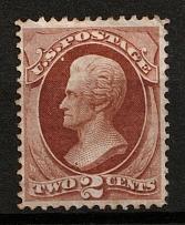 1870 2c Jackson, United States, USA (Scott 146, Red Brown, CV $140)