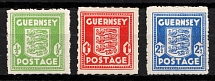 1941-44 Guernsey, German Occupation, Germany (Mi. 1- 3, Full Set, Signed, CV $50)