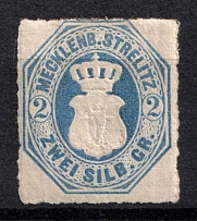 1864 2s Mecklenburg-Strelitz, German States, Germany (Mi. 5, Sc. 5, CV $70)
