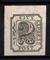 1850-51 2c Adams' City Express Post, New York, United States, Locals (Sc. 2L4, CV $450)
