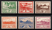 1943-44 Jersey, German Occupation, Germany, Cover (Mi. 3 x - 4 x, 5 y - 6 y, 7 x, 8 y, Full Set, CV $80, MNH)