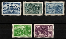 1944 Heroes of the USSR, Soviet Union, USSR, Russia (Zv. 798 - 802, Full Set, MNH)