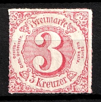 1865 3k Thurn und Taxis, German States, Germany (Mi. 42, Sc. 57, CV $30)