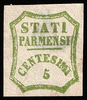1859 5c Parma, Italy, Provisional Government (Mi 12a, CV $720)